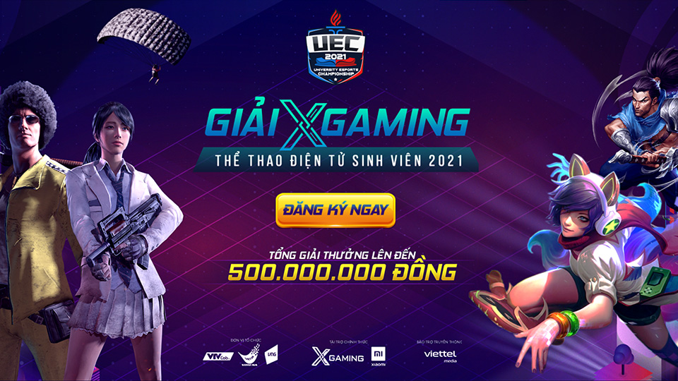 Giải đấu sinh viên Xgaming UEC 2021 khởi tranh hai nội dung PUBG Mobile và LMHT Tốc Chiến